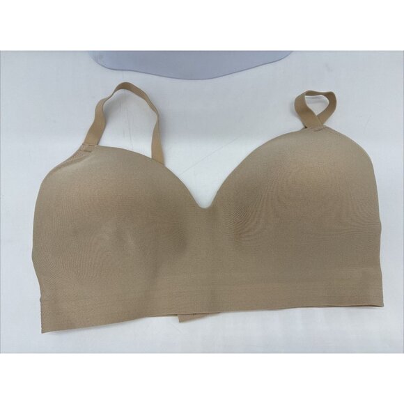 Hanes Womens Bra Size XL Nude Wireless Sleepwear MHG199 Set Of 2 - Picture 4 of 10